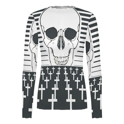 Blusa de Red Manga Larga con Cuello Alto Personalizable