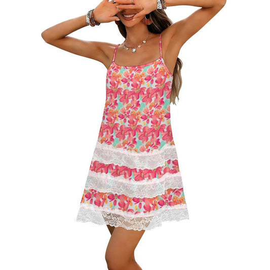 Vestido Lencero Midi con Encaje Personalizado | Estilo Y2K