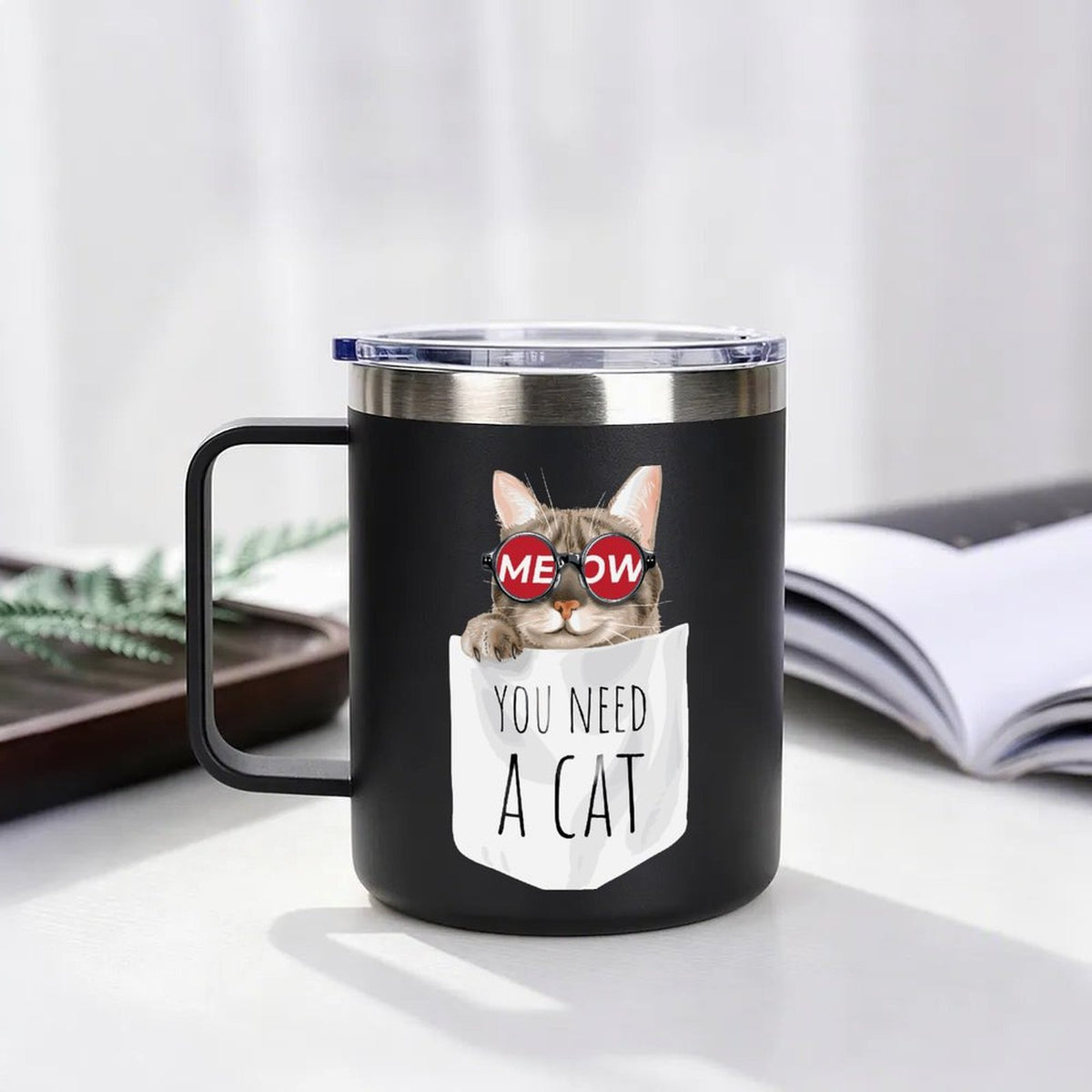 Eggshell Cup You Need A Cat, Sunglasses
