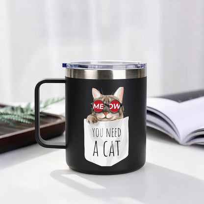 Eggshell Cup You Need A Cat, Sunglasses