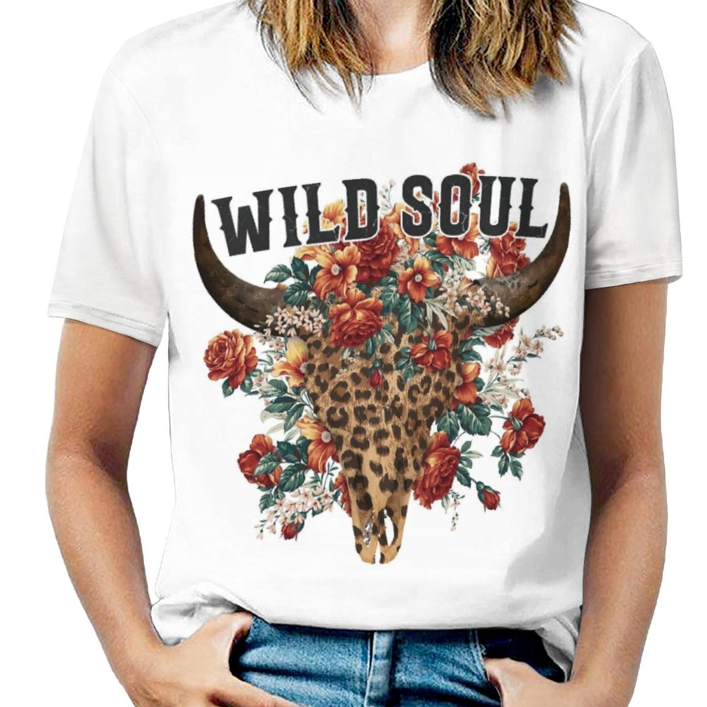 Camiseta Mujer Full Print Tacto Algodón | Tallas S-6XL Personalizada