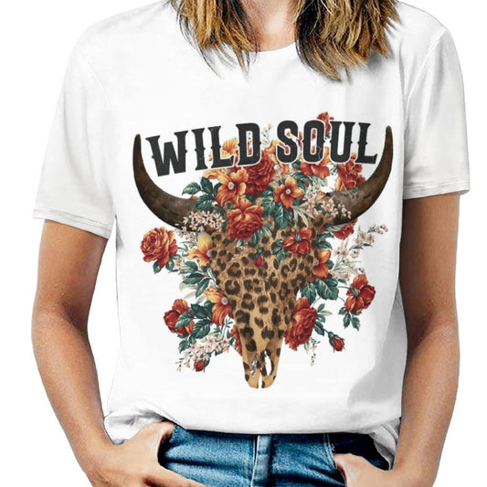 Camiseta Mujer Full Print Tacto Algodón | Tallas S-6XL Personalizada