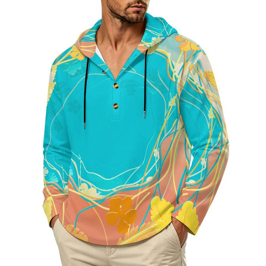 Sudadera con Capucha y Botones para Hombre Personalizable