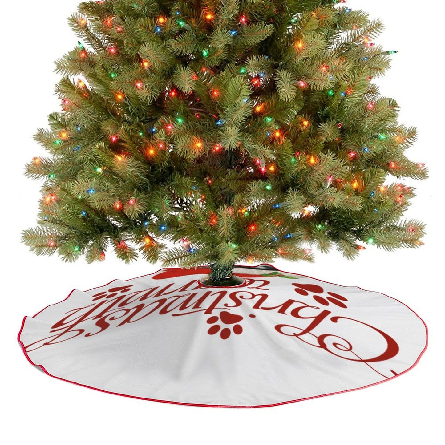 Enmarca tu Navidad: Cubre Pie de Árbol Reversible y Personalizado