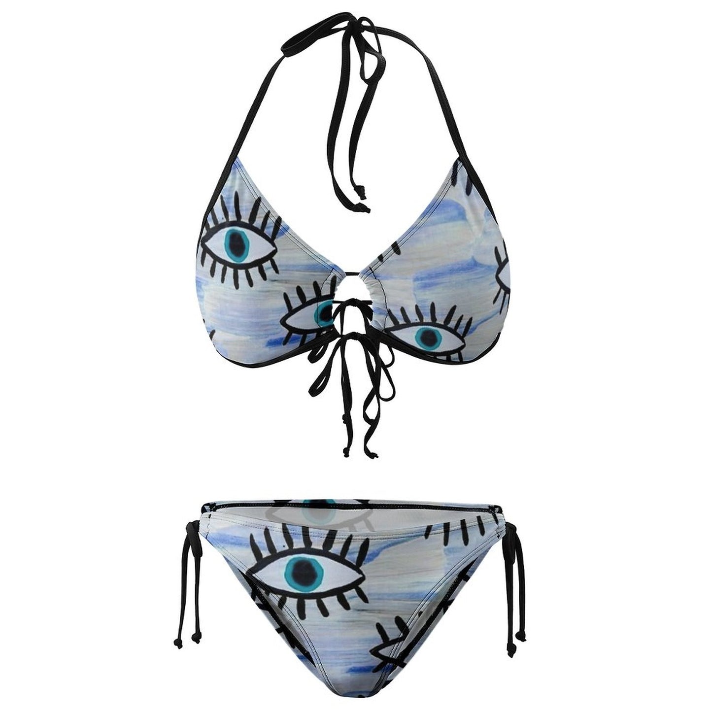 Bikini de Lazos Ajustable con Fruncido | Traje de Baño Personalizable