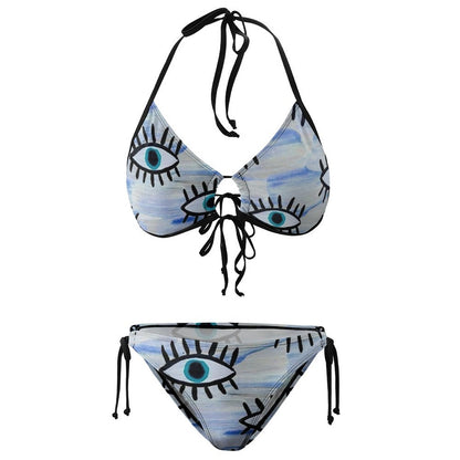 Bikini de Lazos Ajustable con Fruncido | Traje de Baño Personalizable