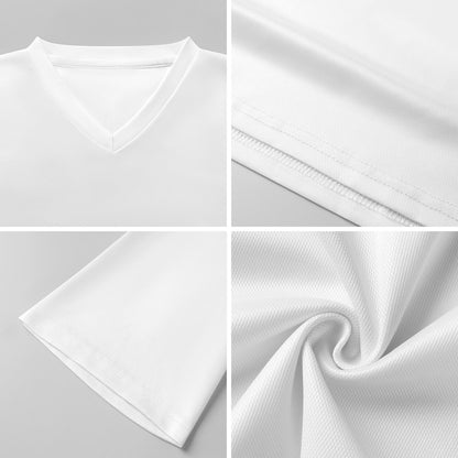 Jersey cropped de cuello en V personalizable para mujer con impresión térmica