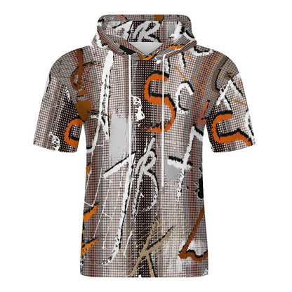 Sudadera con Capucha de Manga Media en Tela Texturizada con Estampado Personalizado