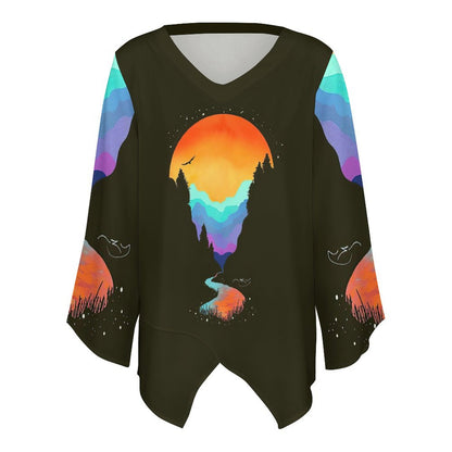 Blusa Gasa Personalizada | Top Manga Larga Fresco S-5XL
