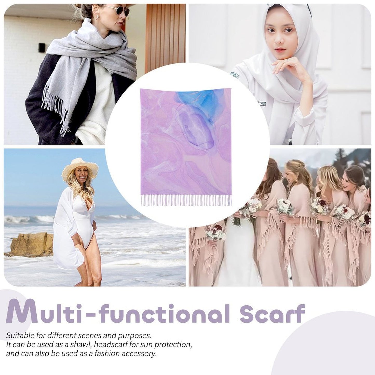 Pashmina Personalizada de Falsa Cachemira | Lujo, Calidez y Estilo Único