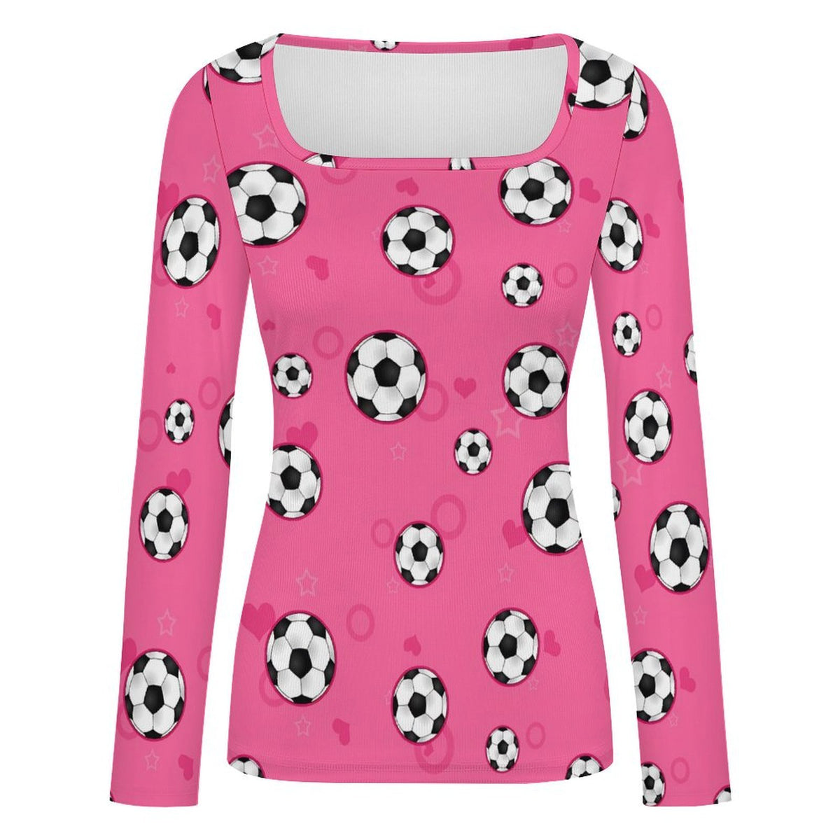 Blusa Personalizable de Manga Larga con Cuello Cuadrado para Mujer