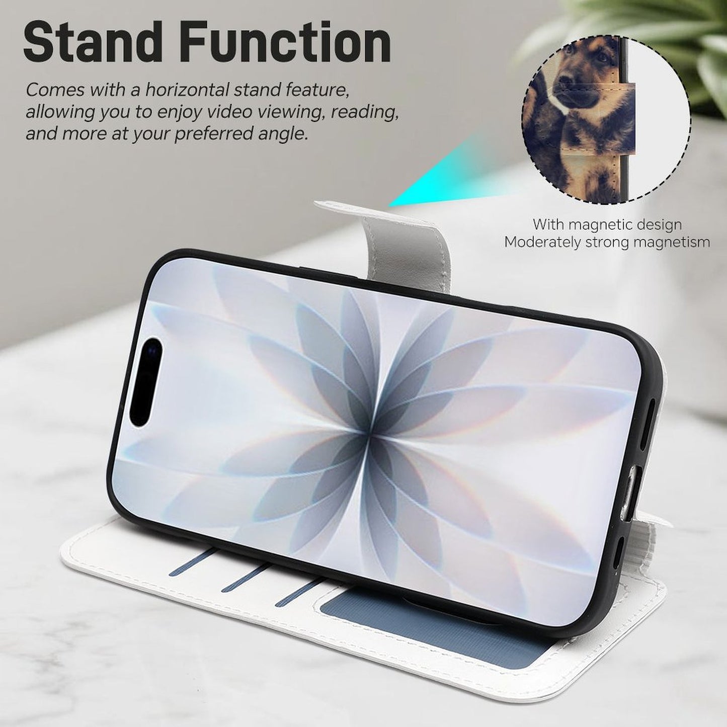 Funda de Piel con Tapa Personalizada para iPhone 17 con Ranuras para Tarjetas