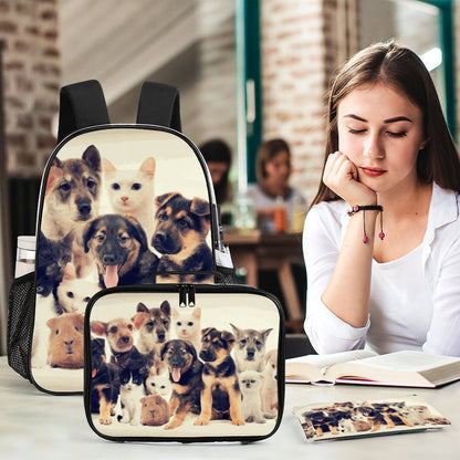 Set de Mochila Transparente 3 Piezas Personalizable con Impresión UV