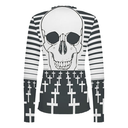 Blusa de Red Manga Larga con Cuello Alto Personalizable