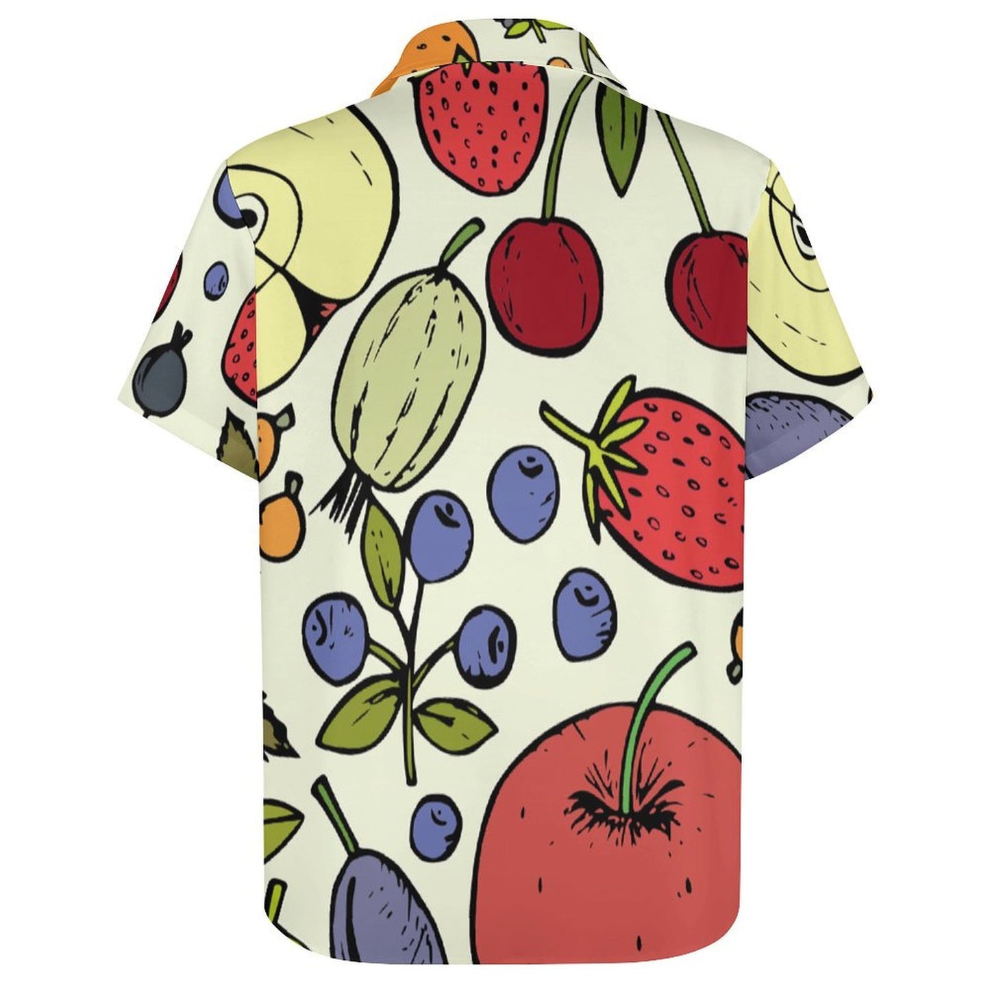 Camisa Personalizada de Manga Corta para Mujer con Cuello y Estampado Completo