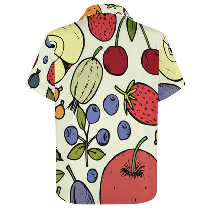 Camisa Personalizada de Manga Corta para Mujer con Cuello y Estampado Completo