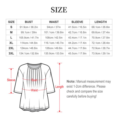 Blusa Fruncida Manga 3/4 Personalizable para Mujer | Top Casual