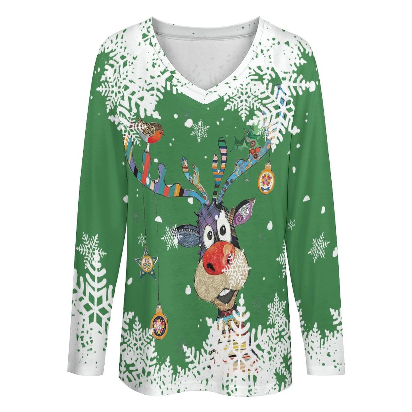 Playera Oversized Cuello V Doble | Personalizada Mujer | Efecto Estilizante