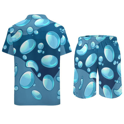 Pijama de Satén Personalizado para Hombre con Manga Corta y Short