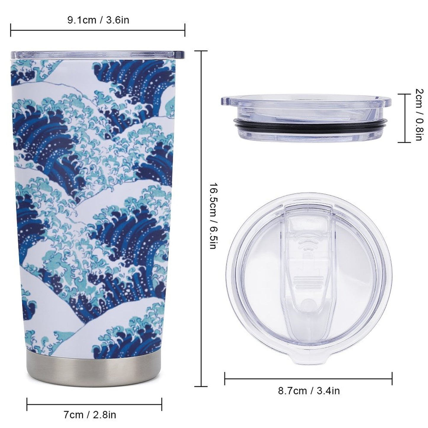 Vaso Viajero de Plástico 20oz Personalizado | Car Cup 600ml