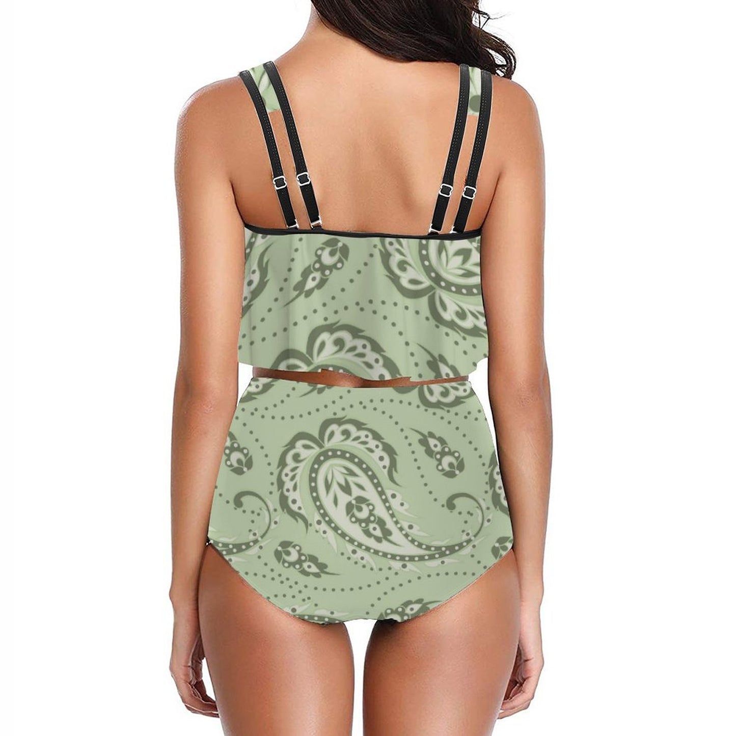 Bikini Talle Alto con Recortes | Set 2 Piezas Tirantes Ajustables