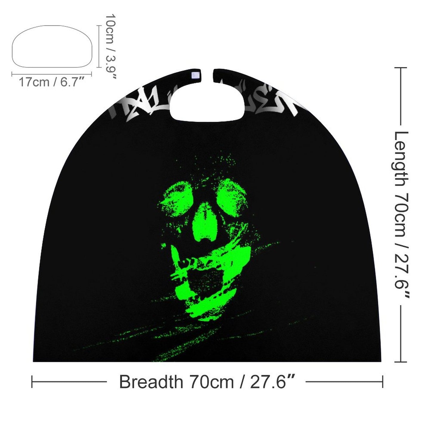 Capa de Halloween Personalizada | Disfraz Satén Reversible 70cm
