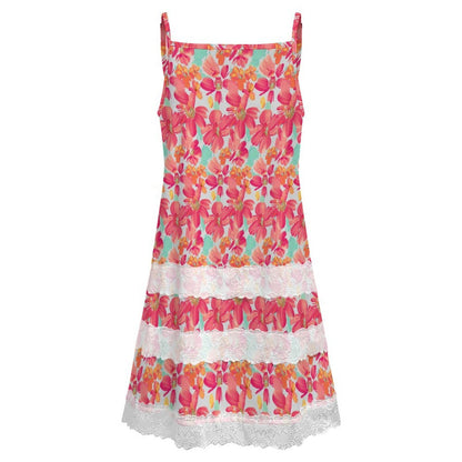 Vestido Lencero Midi con Encaje Personalizado | Estilo Y2K