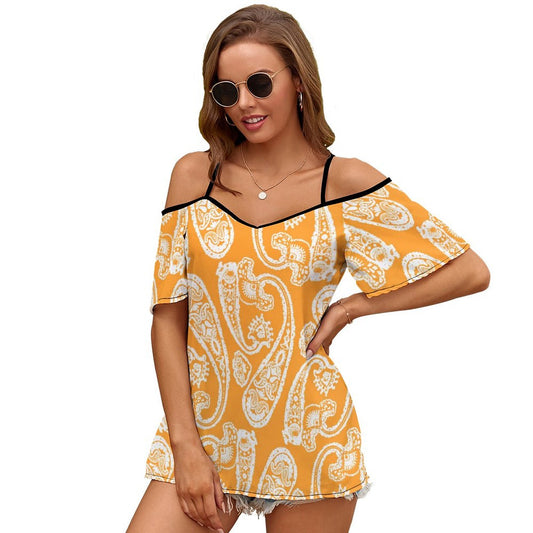 Blusa Hombros Fríos Personalizada | Camisola Verano Elástica