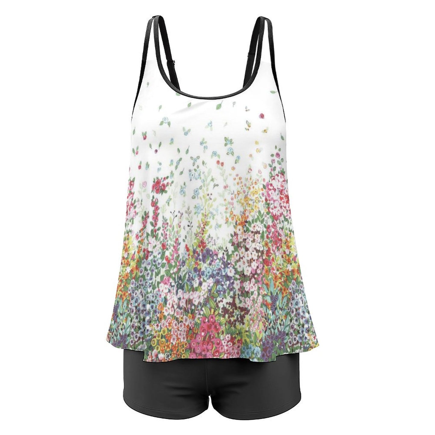 Tankini Personalizado de Dos Piezas | Traje de Baño con Short Bóxer