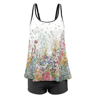Tankini Personalizado de Dos Piezas | Traje de Baño con Short Bóxer