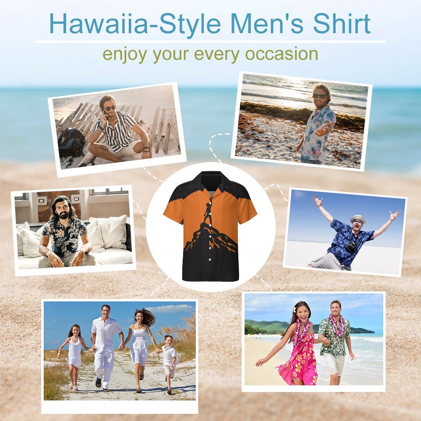 Camisa Cubana Personalizada para Hombre | Diseña con Tu Foto/Logo