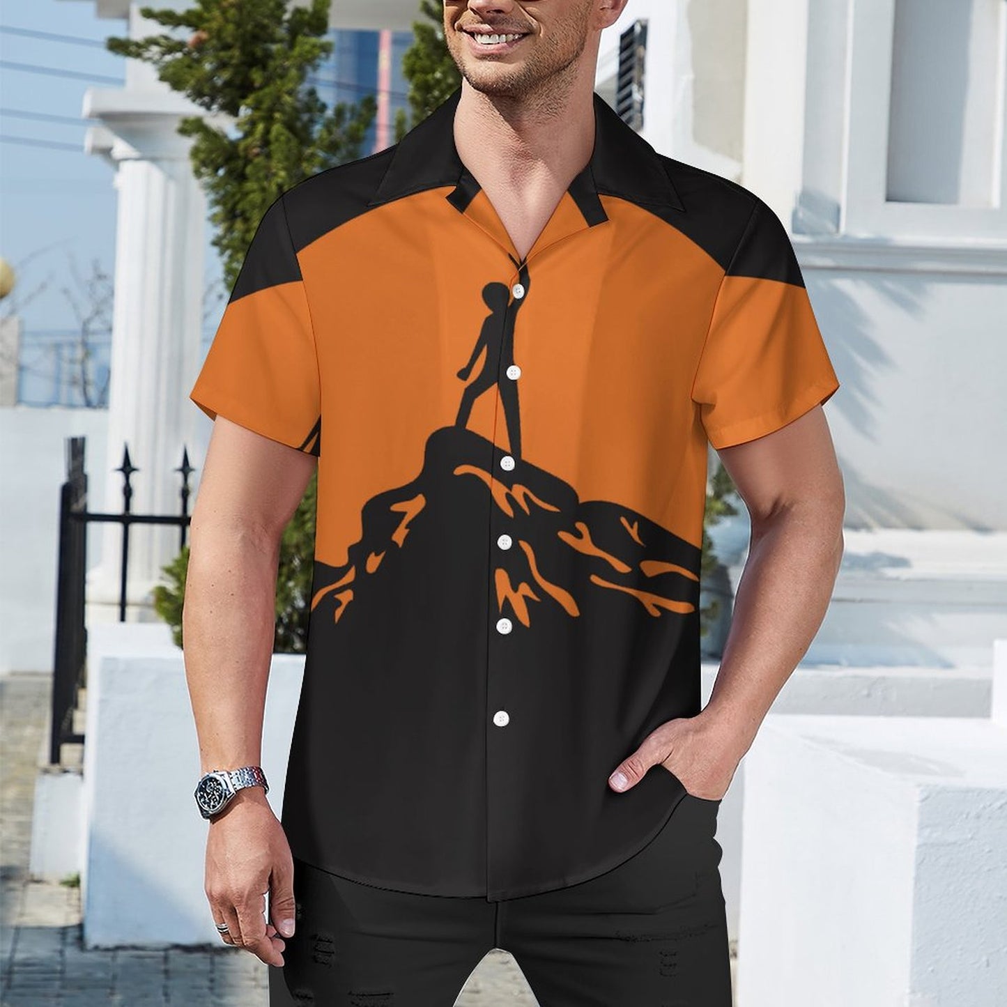 Camisa Cubana Personalizada para Hombre | Diseña con Tu Foto/Logo