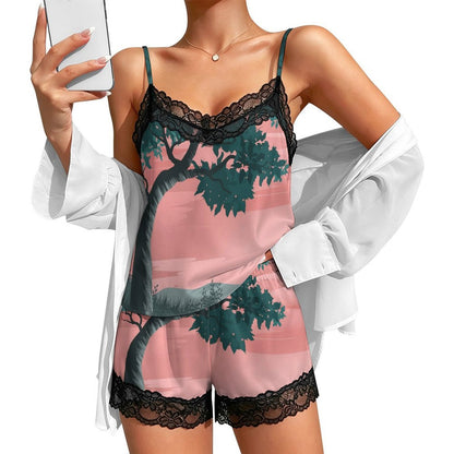 Pajama Set Natural Scenery, Realistic Painting, Sunset Scenery