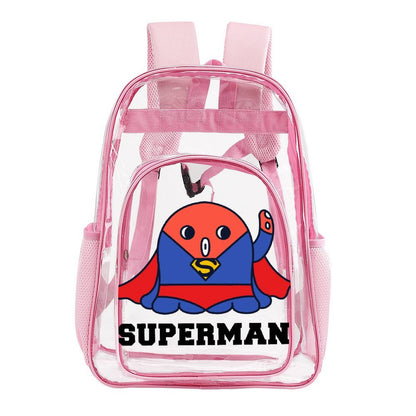 Mochila Transparente con Bolsillo de Malla Personalizable UV