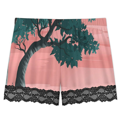 Pajama Set Natural Scenery, Realistic Painting, Sunset Scenery