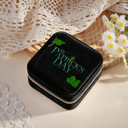 Estuche Cuadrado de Terciopelo para Joyería con Espejo Personalizable