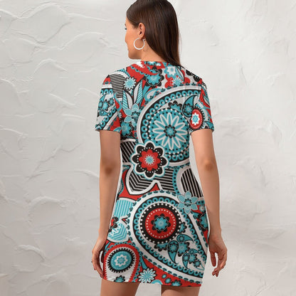 Vestido Ajustado Manga Corta Personalizable | Bodycon Pullover