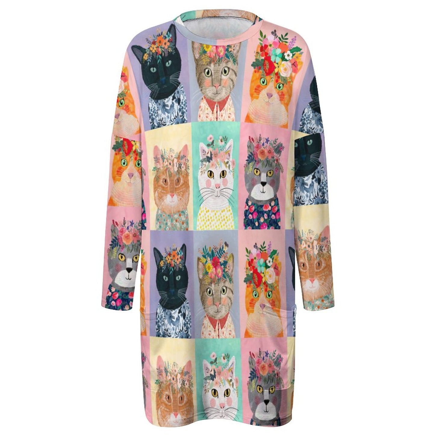Sudadera Túnica Oversize Mujer con Bolsillos | Cubre Leggings