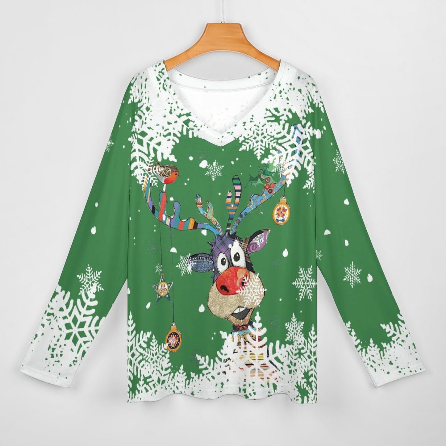 Playera Oversized Cuello V Doble | Personalizada Mujer | Efecto Estilizante