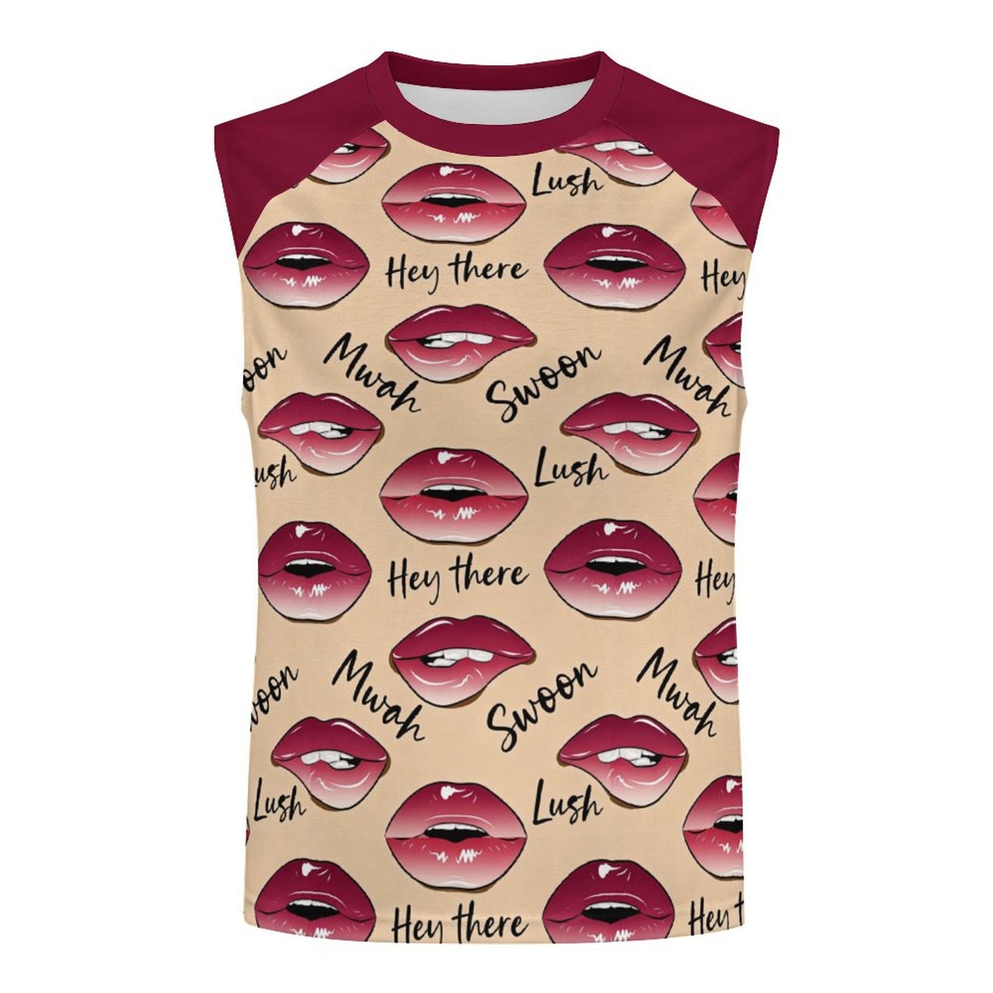 Playera Muscular sin Mangas Personalizada | Corte Raglán a Dos Tonos
