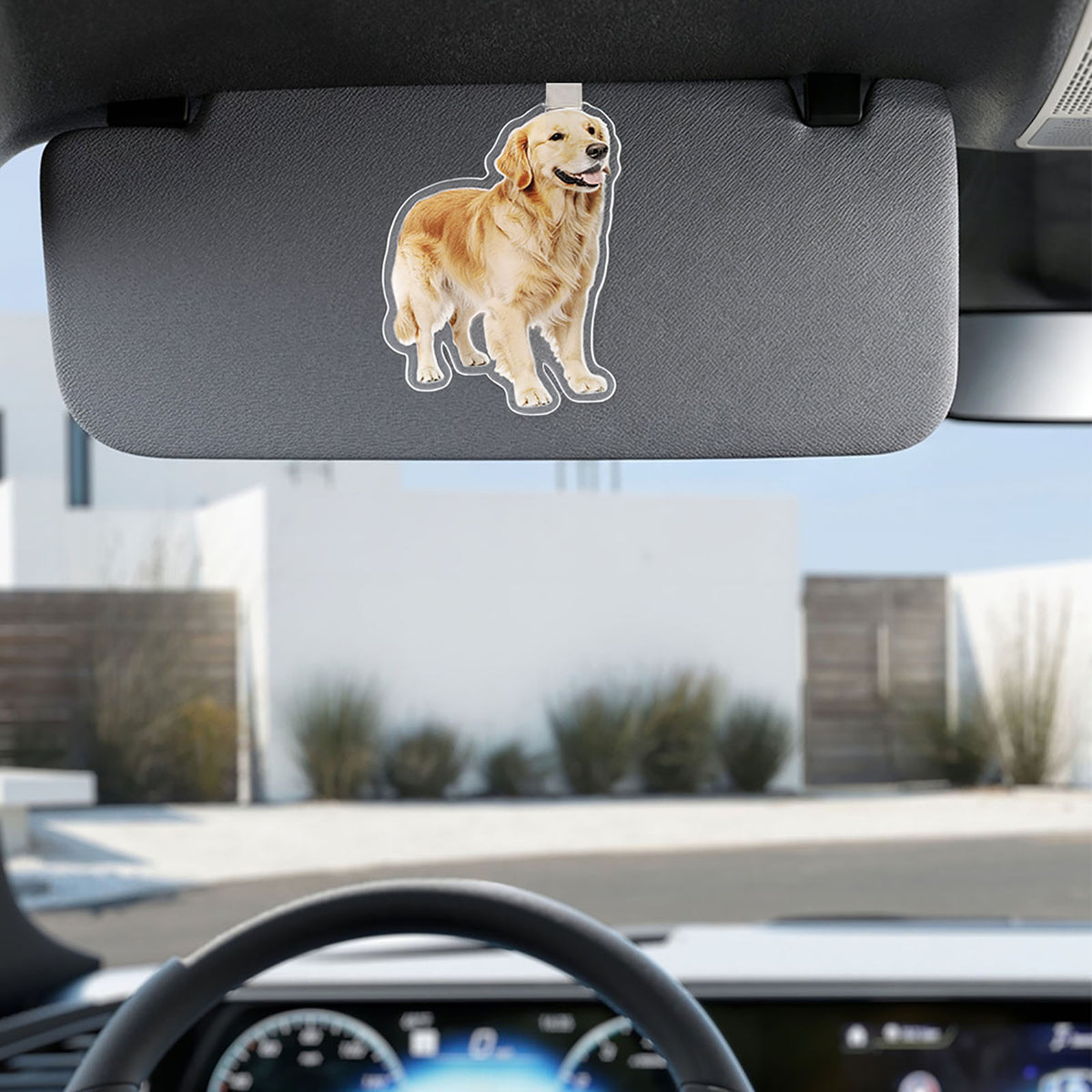 Clip Personalizado para Visera de Auto - Organizador de Acrílico con Tu Foto
