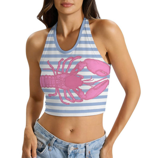 Camiseta Halter Personalizada con Amarre para Mujer