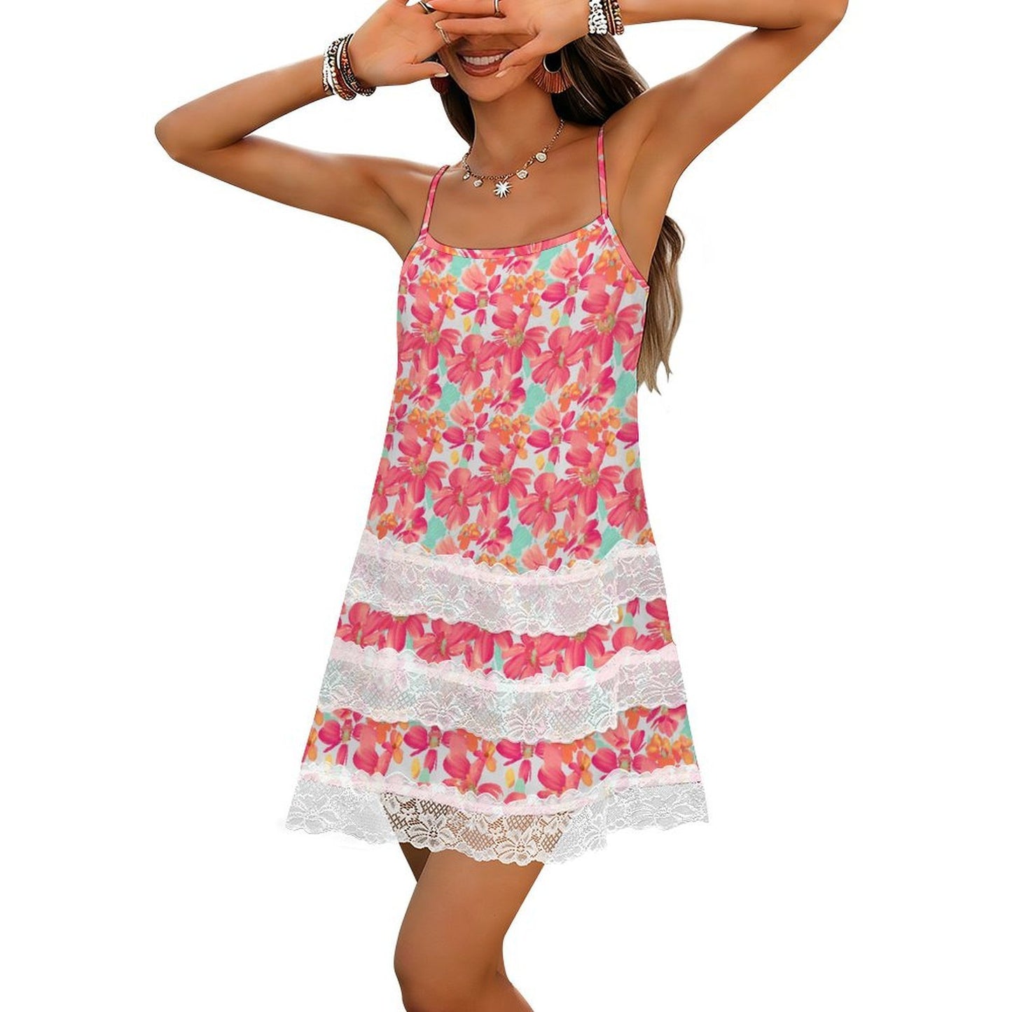 Vestido Lencero Midi con Encaje Personalizado | Estilo Y2K