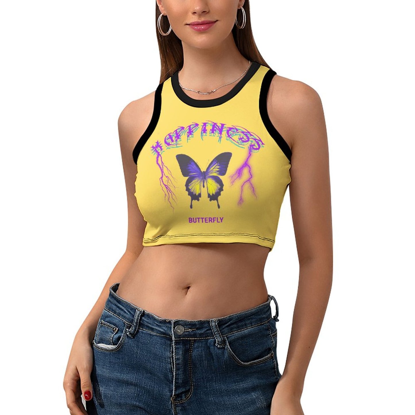 Crop Top Racerback Personalizado | Diseño Deportivo y Casual Mujer
