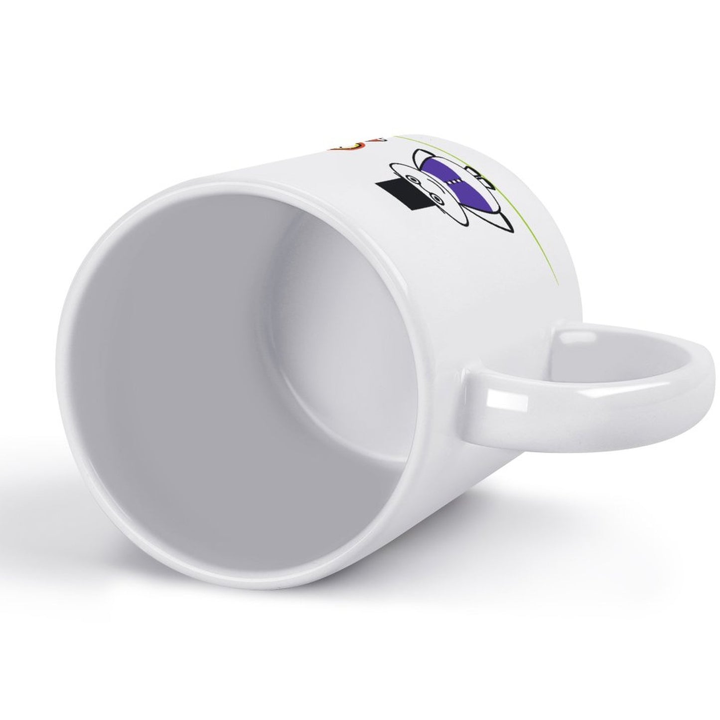 Taza Cerámica Blanca Personalizada | 350ml Diseño Minimalista | Asa Ergonómica
