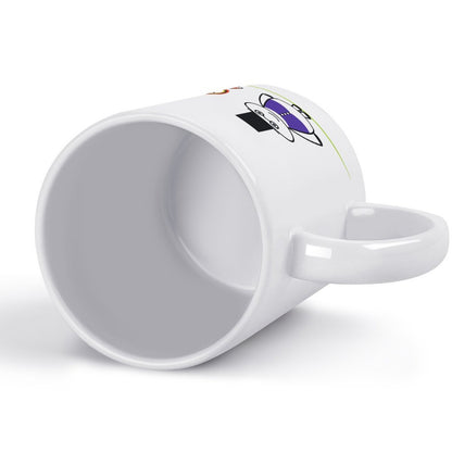 Taza Cerámica Blanca Personalizada | 350ml Diseño Minimalista | Asa Ergonómica