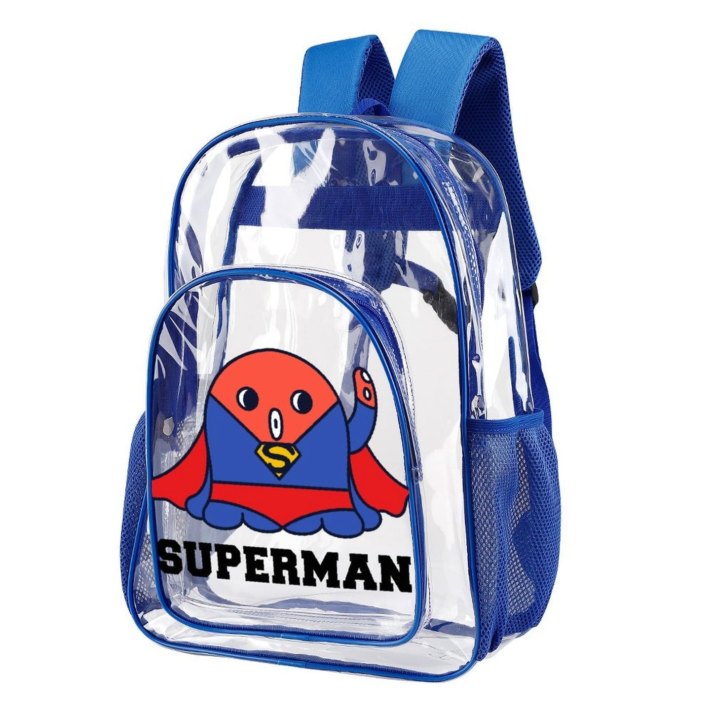 Mochila Transparente con Bolsillo de Malla Personalizable UV
