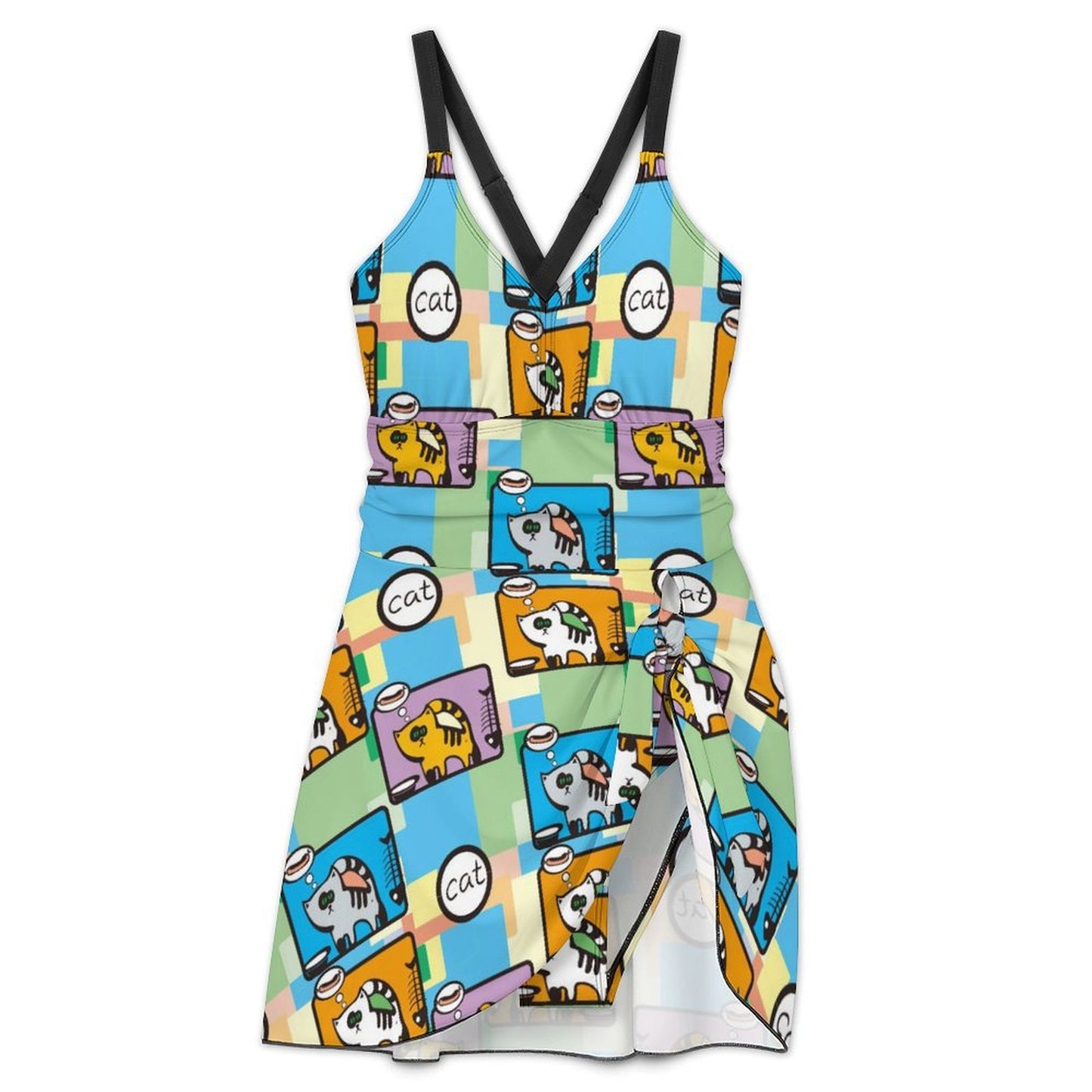 Traje de Baño Tipo Vestido con Pantaloncillo Integrado y Amarres Laterales, Personalizable
