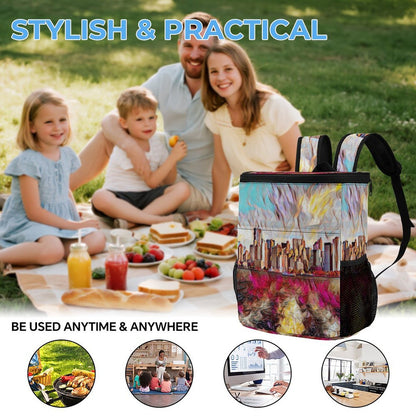Mochila Hielera Personalizada de Tela Resistente con Impresión a Todo Color