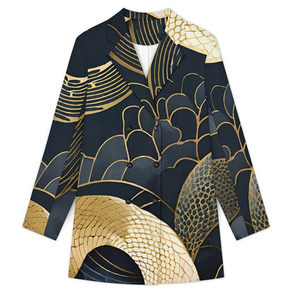 Vestido Blazer Personalizable con Doble Botonadura para Mujer